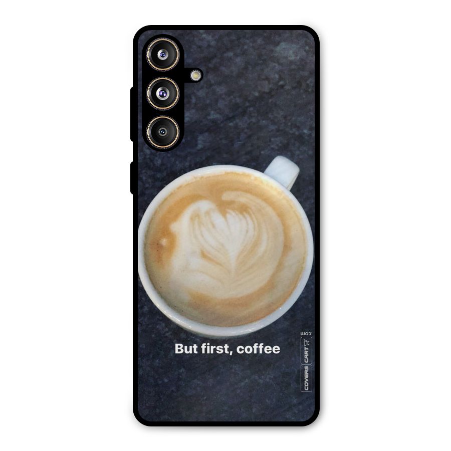 Cappuccino Coffee Metal Back Case for Galaxy F55