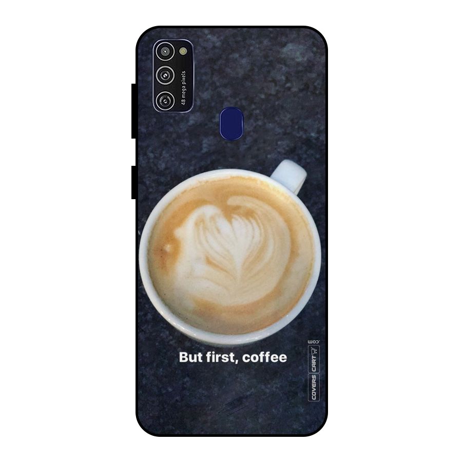 Cappuccino Coffee Metal Back Case for Galaxy M21