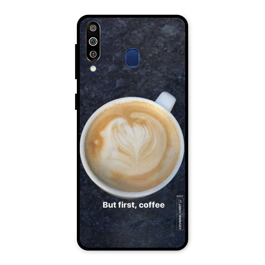 Cappuccino Coffee Metal Back Case for Galaxy M30