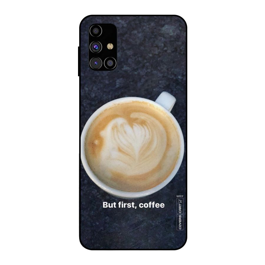 Cappuccino Coffee Metal Back Case for Galaxy M31s