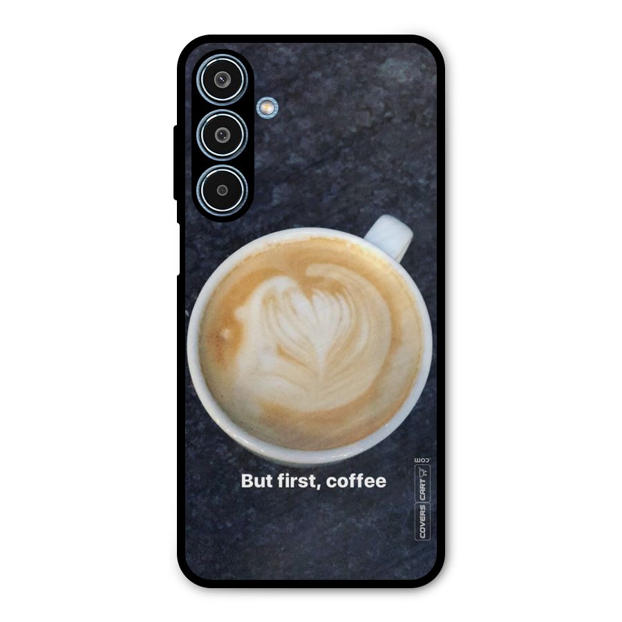 Cappuccino Coffee Metal Back Case for Galaxy M35