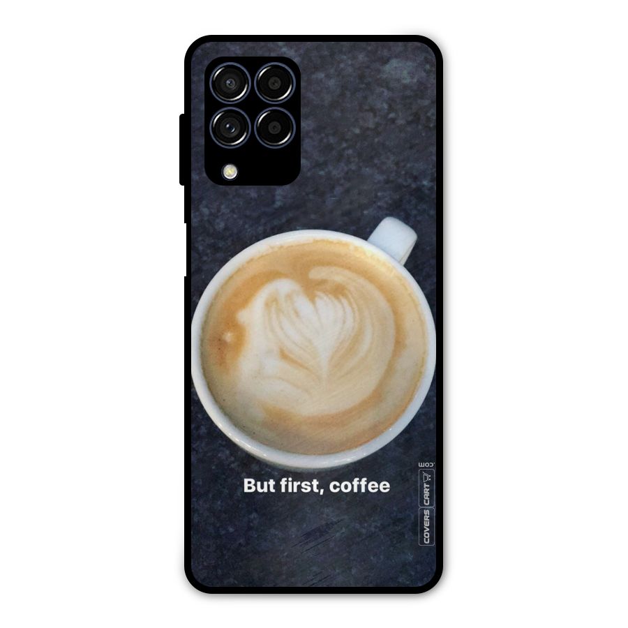 Cappuccino Coffee Metal Back Case for Galaxy M53 5G