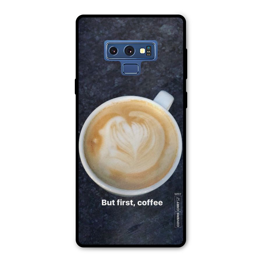 Cappuccino Coffee Metal Back Case for Galaxy Note 9