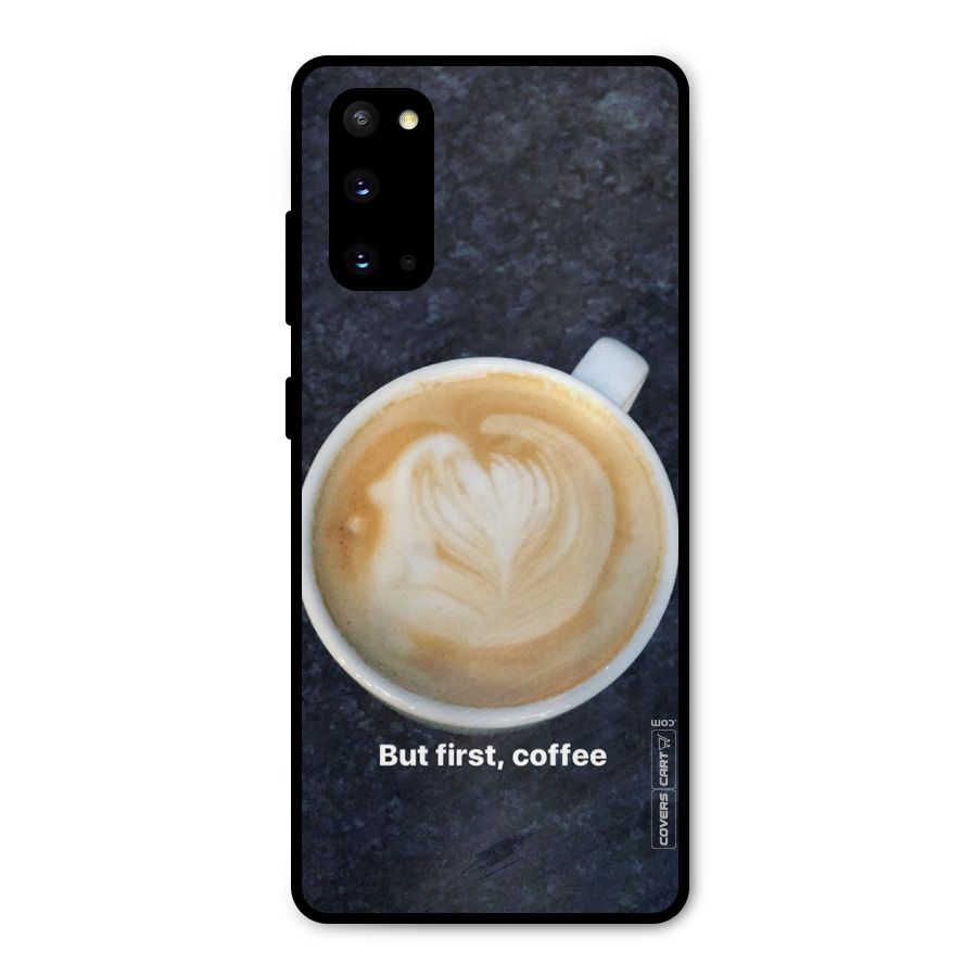 Cappuccino Coffee Metal Back Case for Galaxy S20