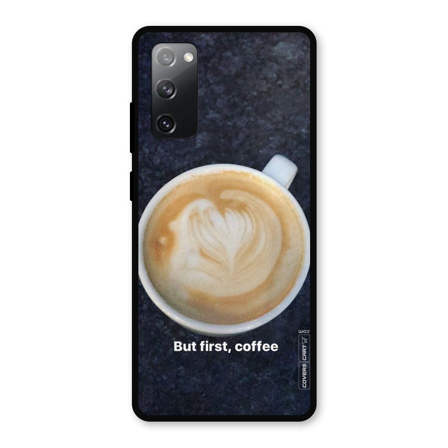 Cappuccino Coffee Metal Back Case for Galaxy S20 FE 5G