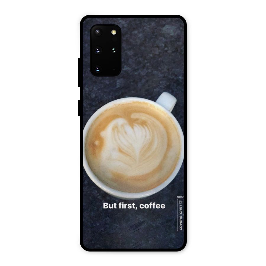 Cappuccino Coffee Metal Back Case for Galaxy S20 Plus