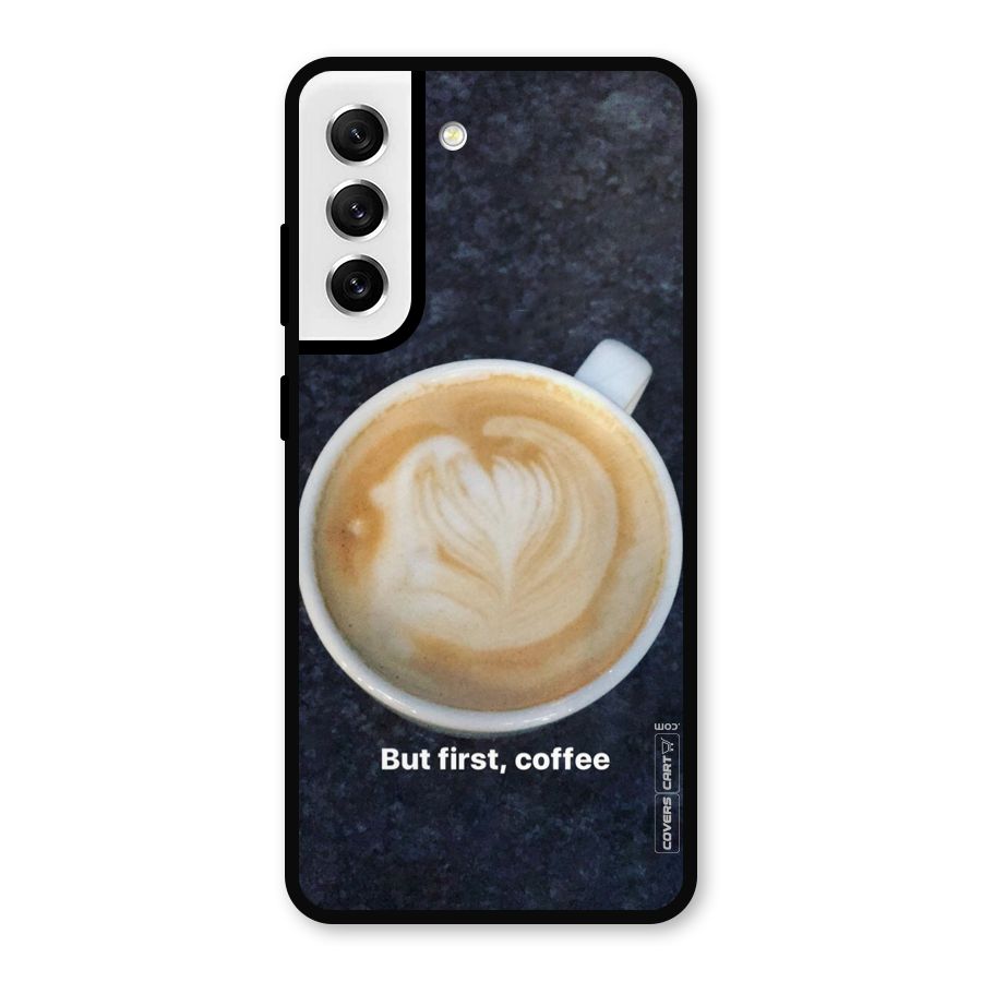 Cappuccino Coffee Metal Back Case for Galaxy S21 FE 5G