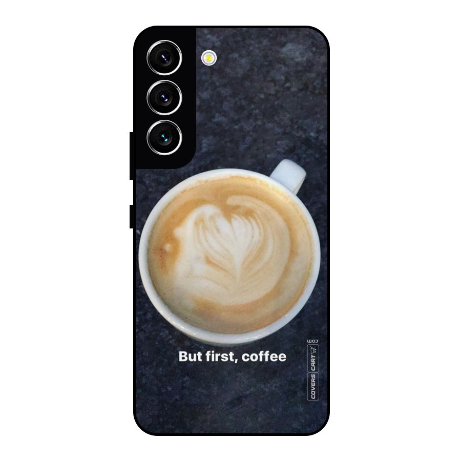 Cappuccino Coffee Metal Back Case for Galaxy S22 5G
