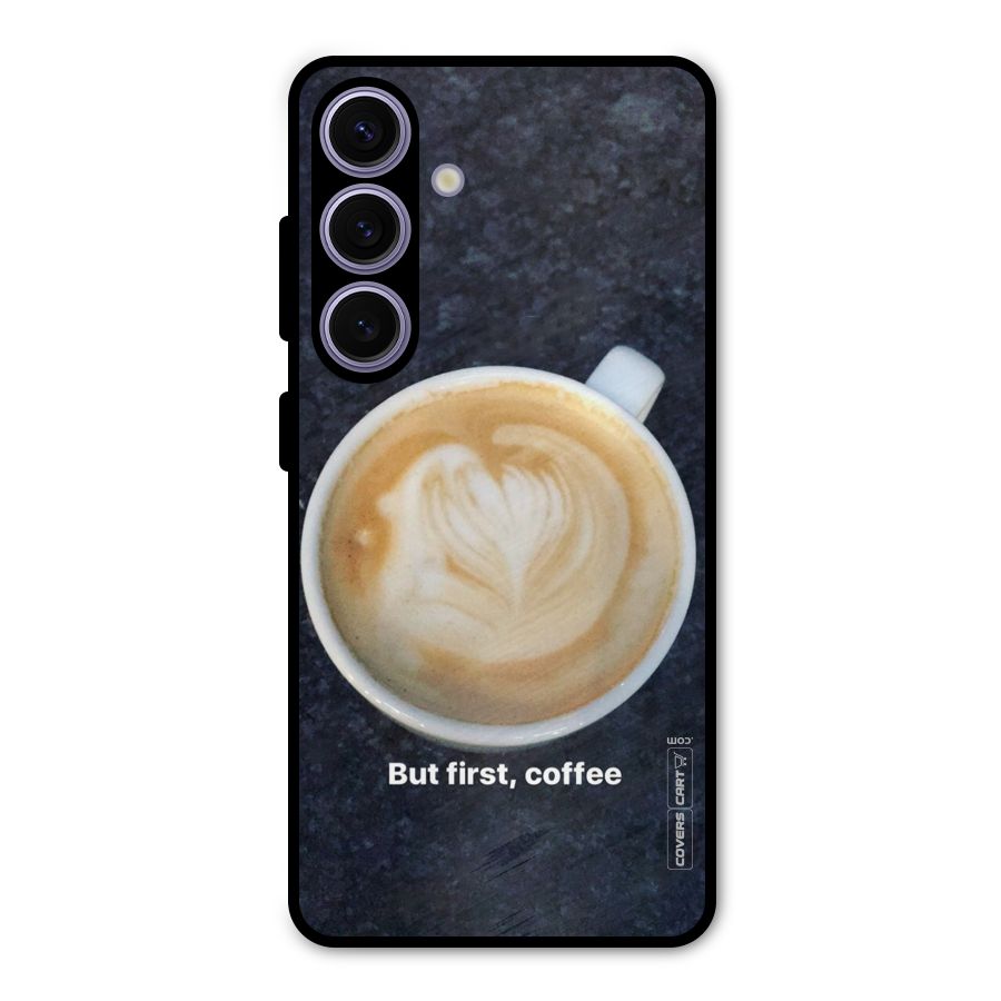 Cappuccino Coffee Metal Back Case for Galaxy S24