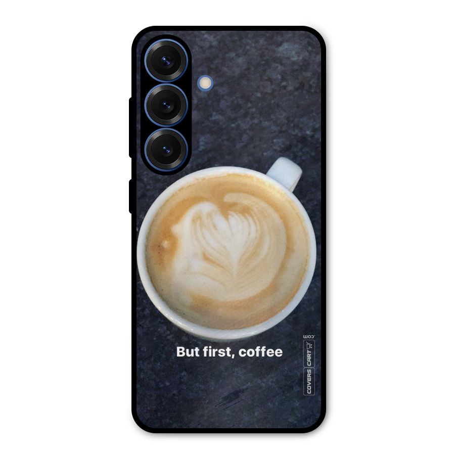 Cappuccino Coffee Metal Back Case for Galaxy S25