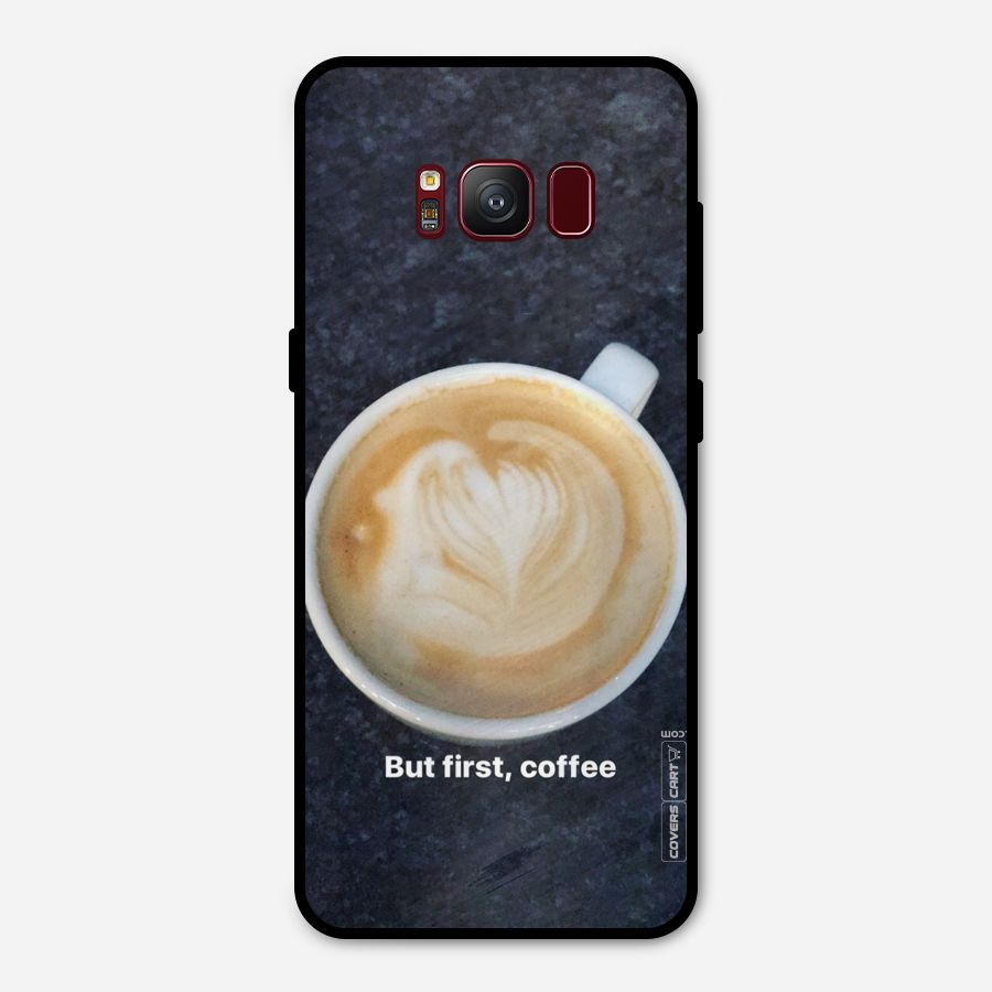 Cappuccino Coffee Metal Back Case for Galaxy S8