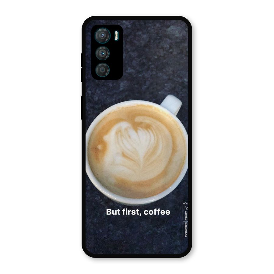 Cappuccino Coffee Metal Back Case for Moto G42