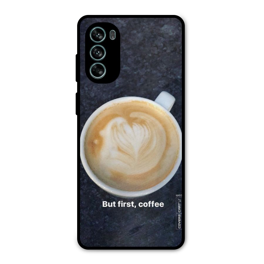 Cappuccino Coffee Metal Back Case for Moto G62