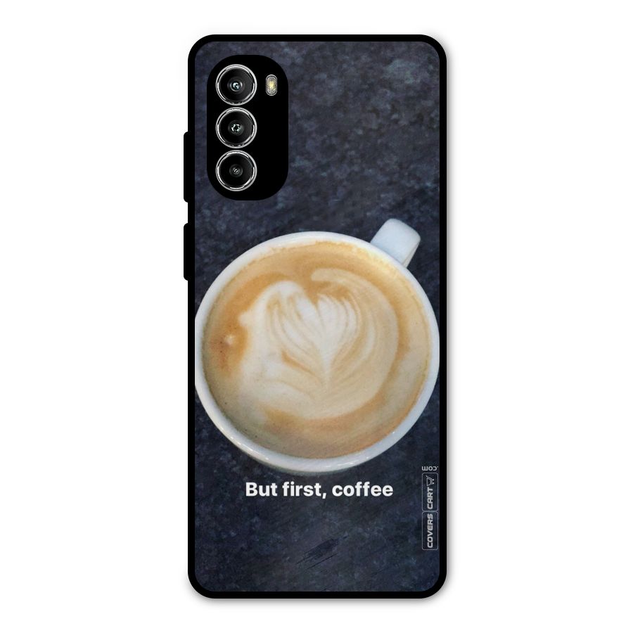 Cappuccino Coffee Metal Back Case for Moto G82
