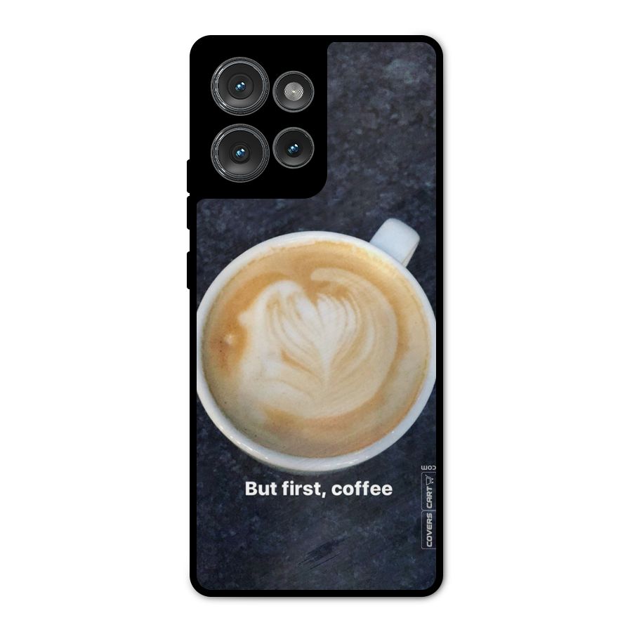 Cappuccino Coffee Metal Back Case for Motorola Edge 50