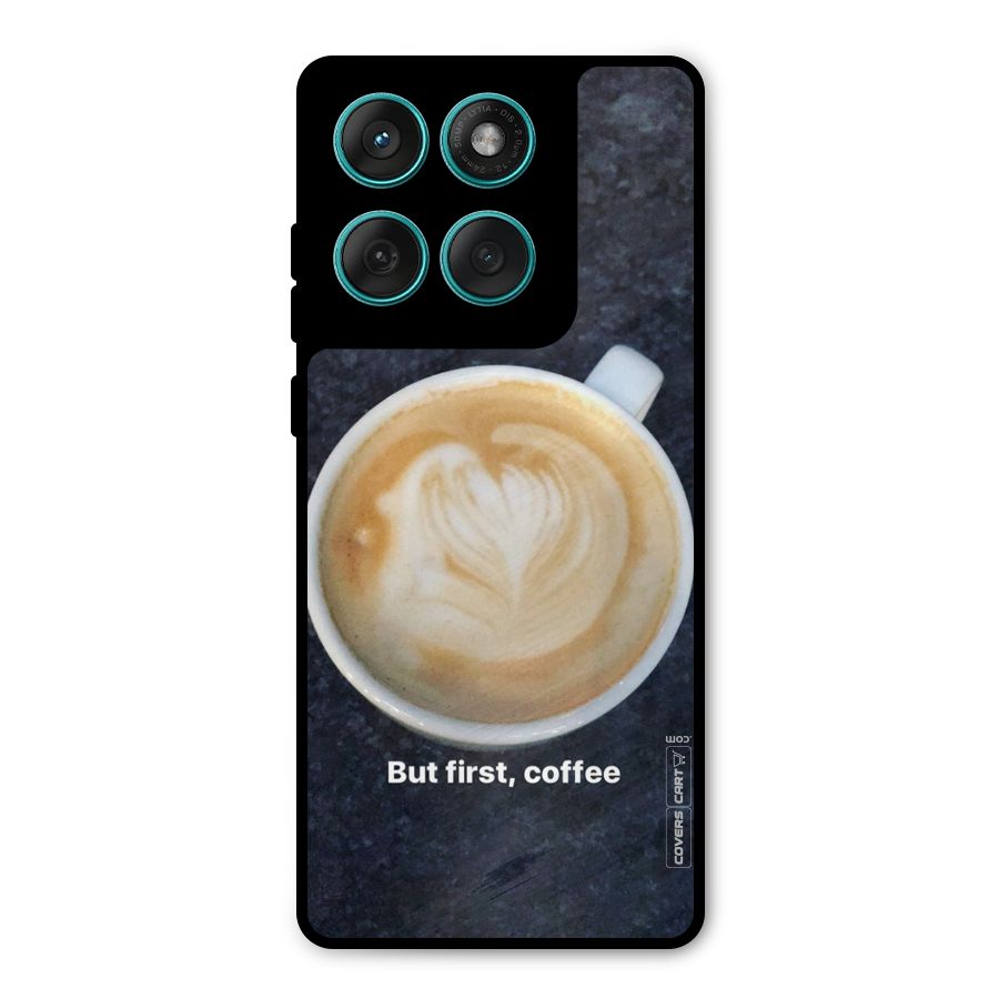 Cappuccino Coffee Metal Back Case for Motorola Edge 60 Fusion