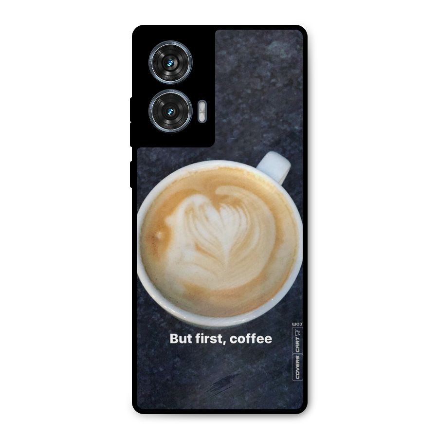 Cappuccino Coffee Metal Back Case for Motorola G96