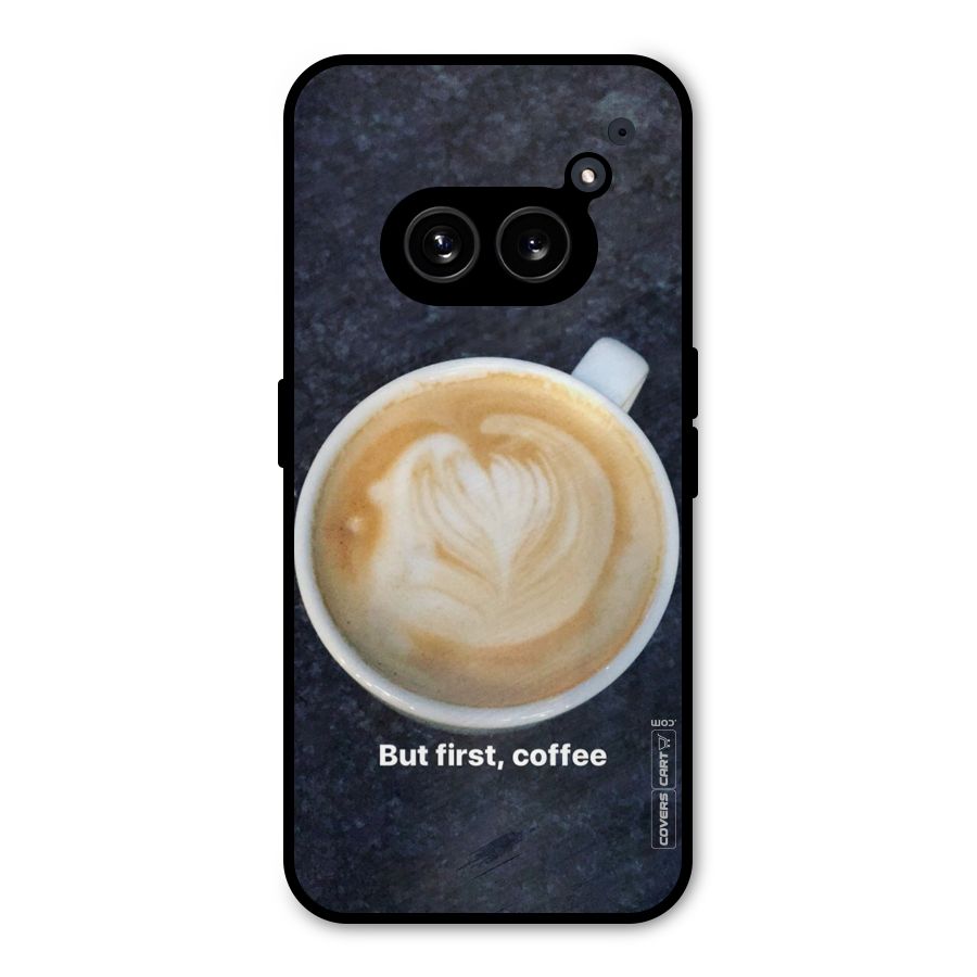 Cappuccino Coffee Metal Back Case for Nothing Phone 2a Plus