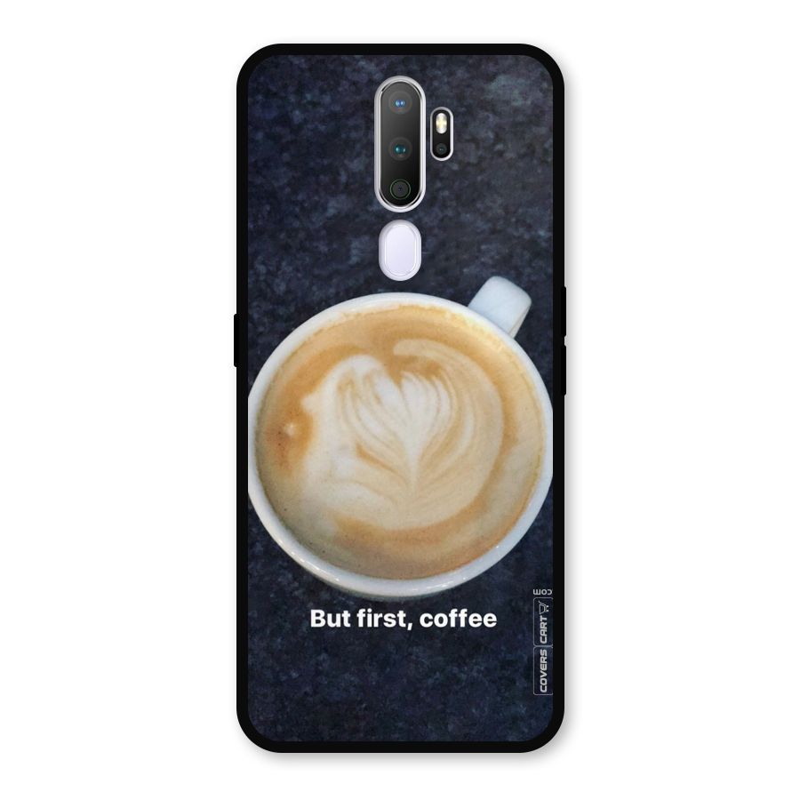 Cappuccino Coffee Metal Back Case for Oppo A5 (2020)