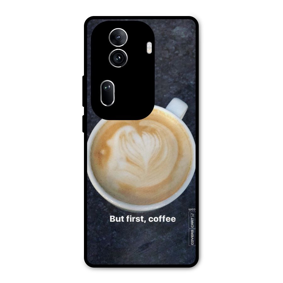 Cappuccino Coffee Metal Back Case for Oppo Reno11 Pro 5G