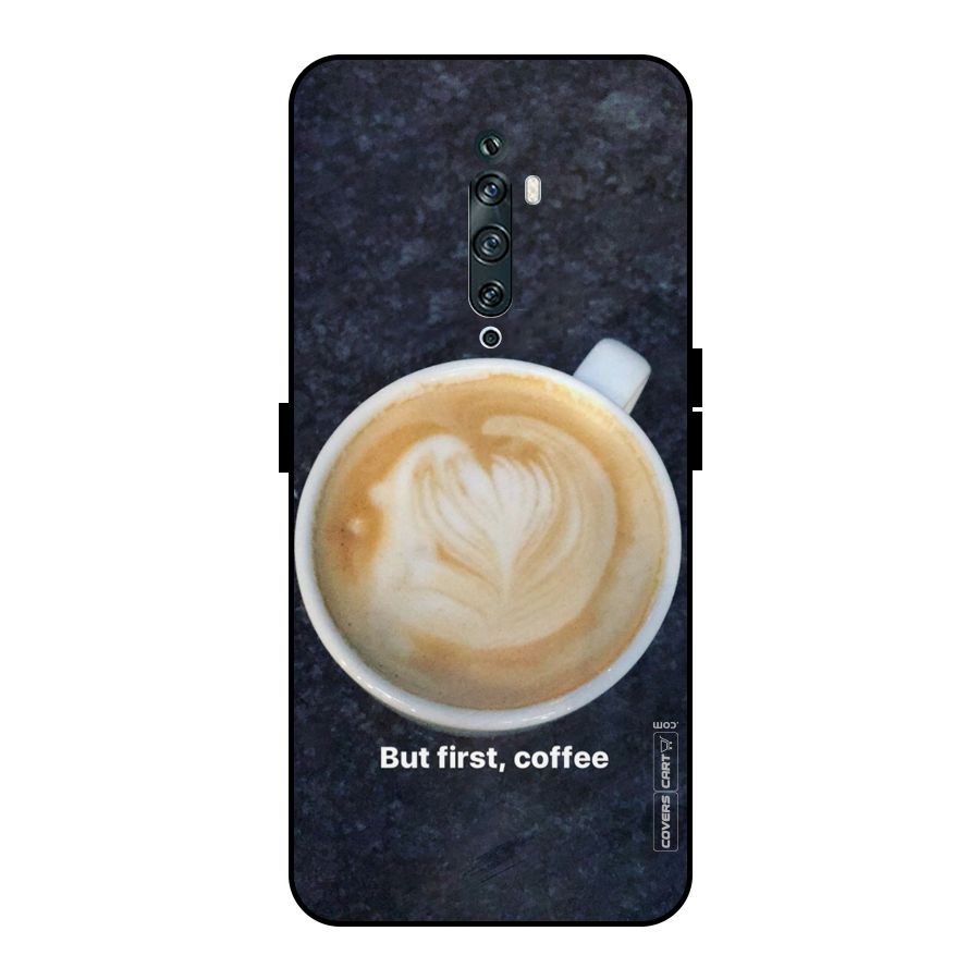 Cappuccino Coffee Metal Back Case for Oppo Reno2 F