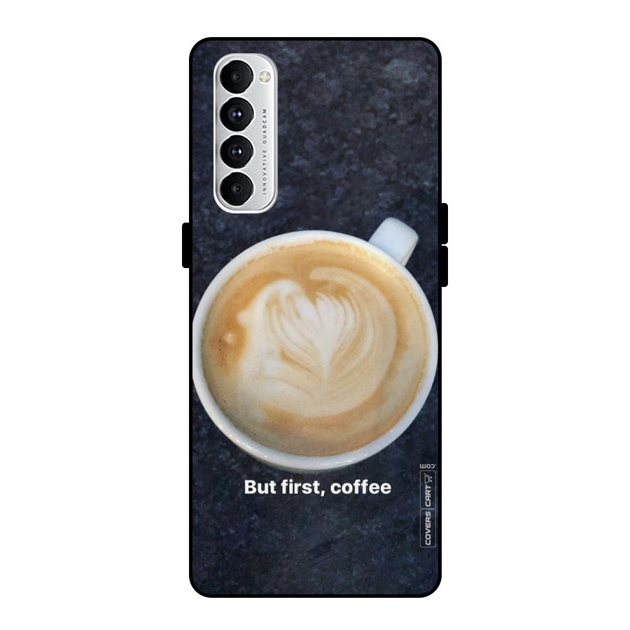 Cappuccino Coffee Metal Back Case for Oppo Reno4 Pro