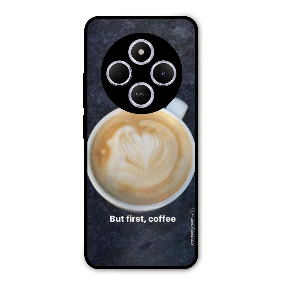 Cappuccino Coffee Metal Back Case for Poco C75 5G