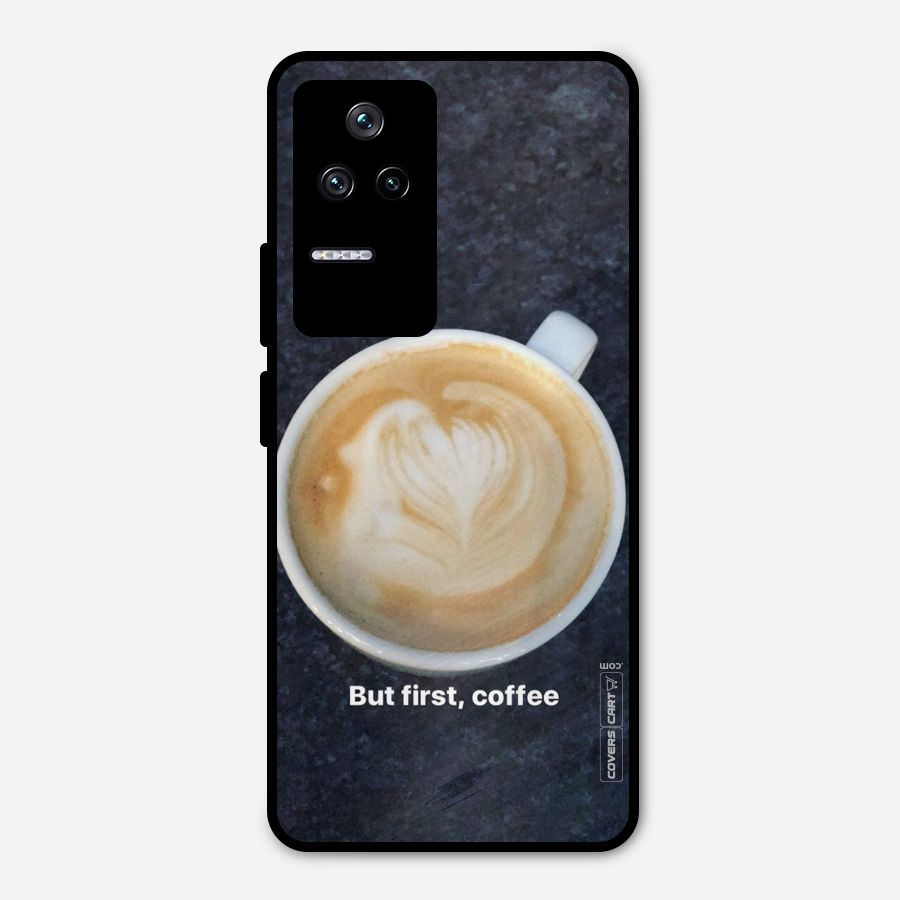 Cappuccino Coffee Metal Back Case for Poco F4 5G