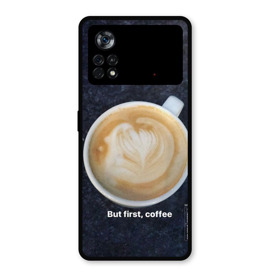 Cappuccino Coffee Metal Back Case for Poco X4 Pro 5G