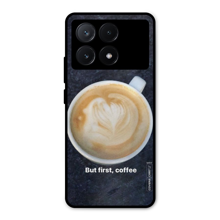 Cappuccino Coffee Metal Back Case for Poco X6 Pro