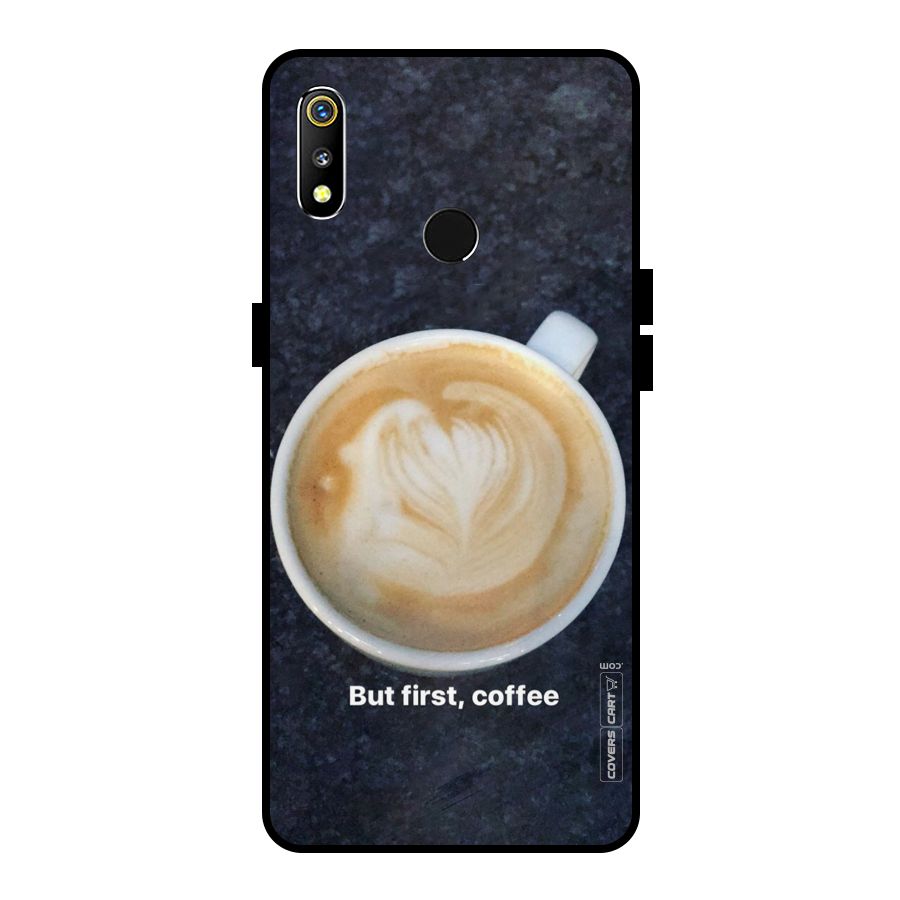 Cappuccino Coffee Metal Back Case for Realme 3i
