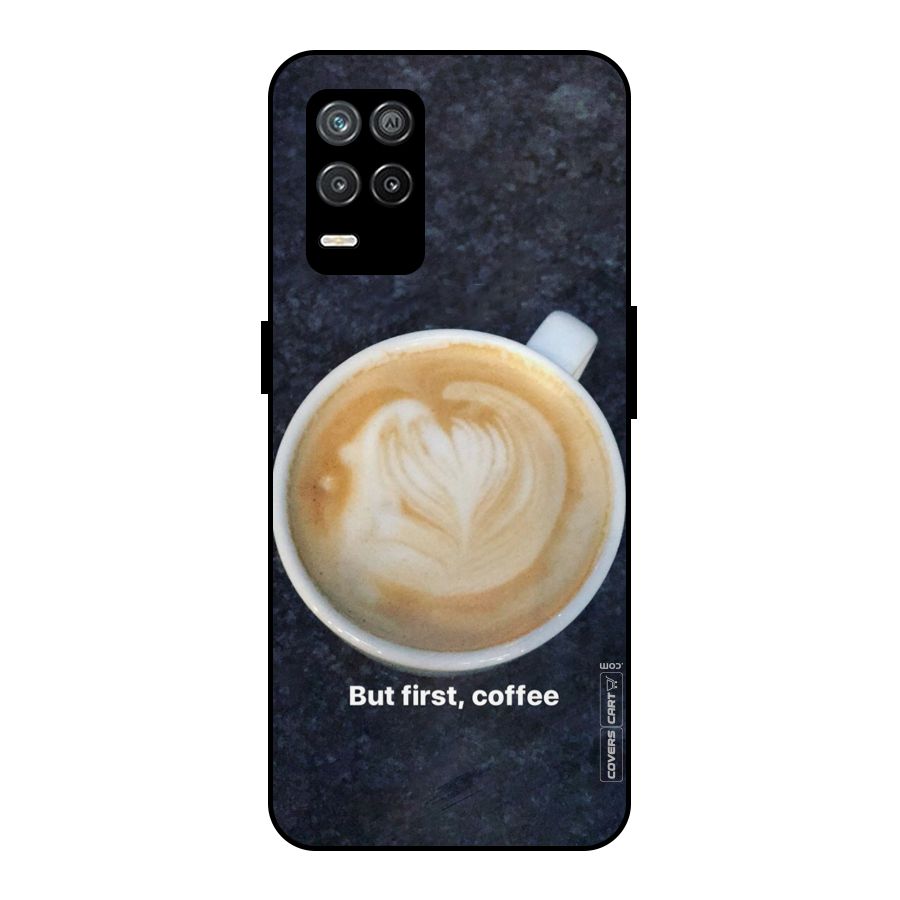 Cappuccino Coffee Metal Back Case for Realme 8 5G