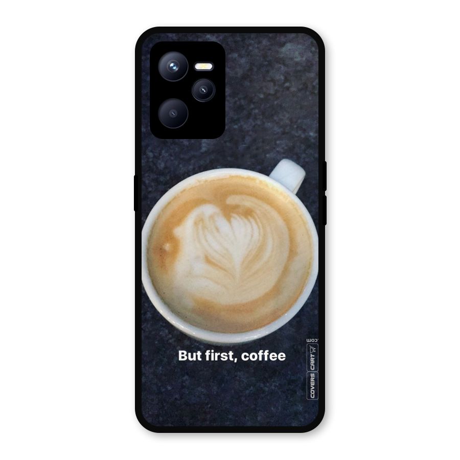 Cappuccino Coffee Metal Back Case for Realme C35