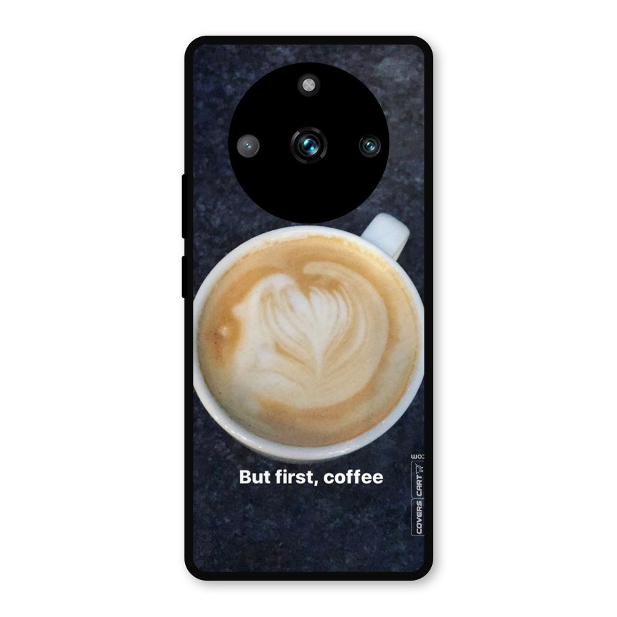 Cappuccino Coffee Metal Back Case for Realme Narzo 60 Pro