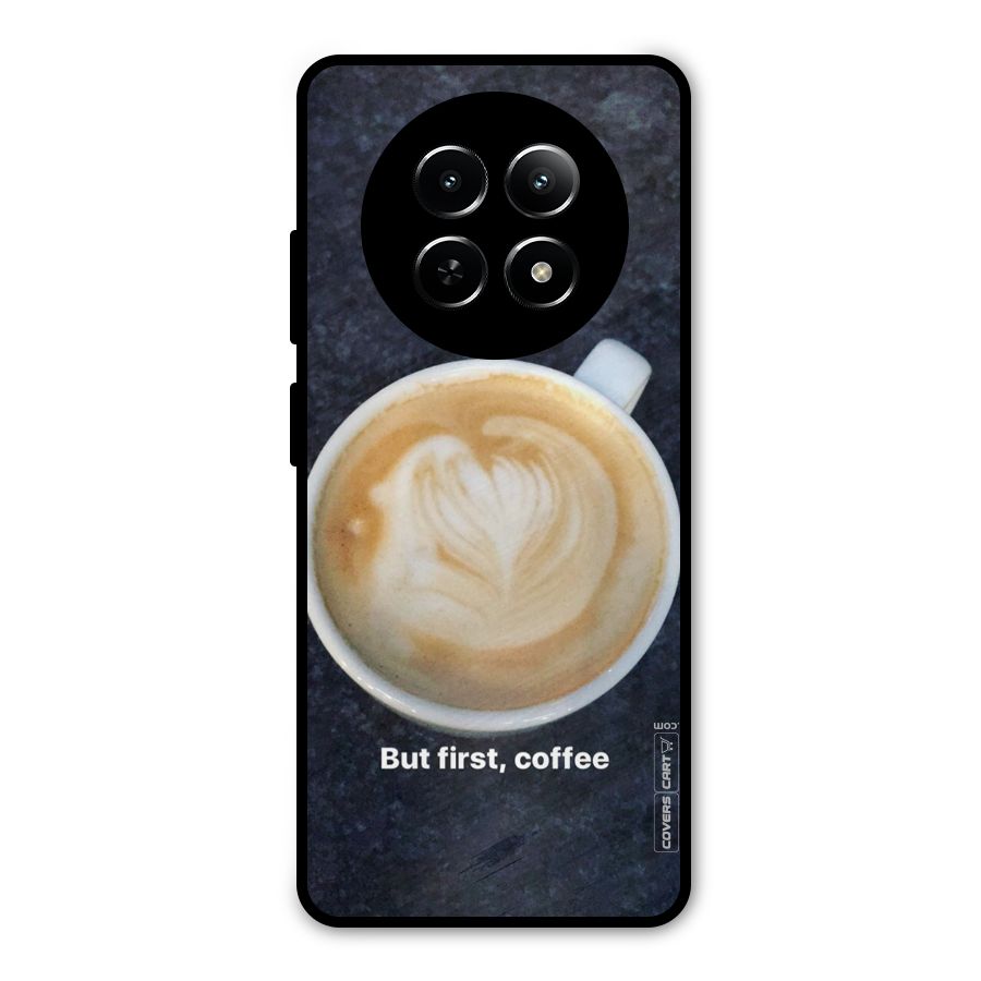 Cappuccino Coffee Metal Back Case for Realme Narzo 70x 5G