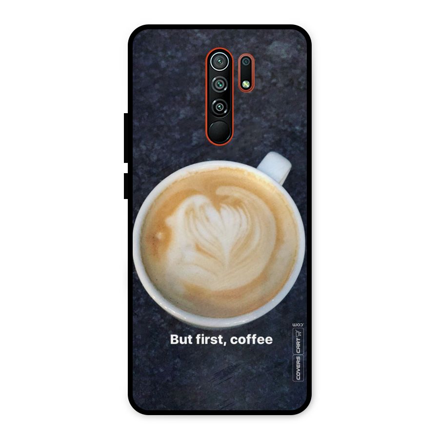 Cappuccino Coffee Metal Back Case for Redmi 9 Prime