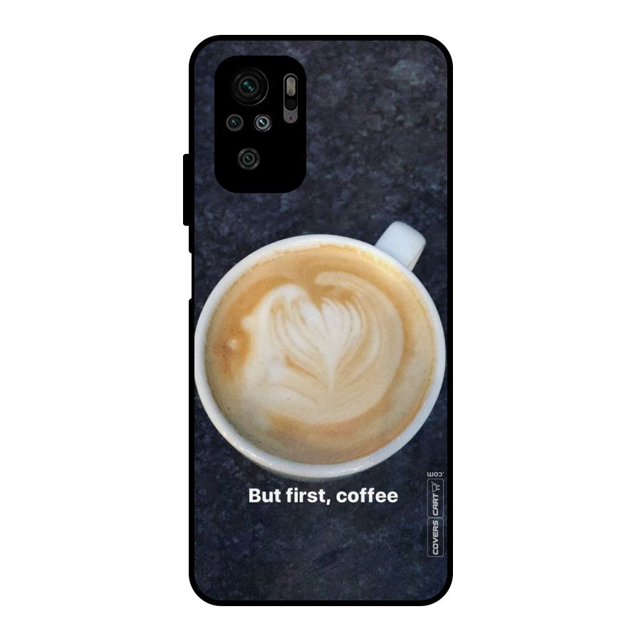 Cappuccino Coffee Metal Back Case for Redmi Note 10S