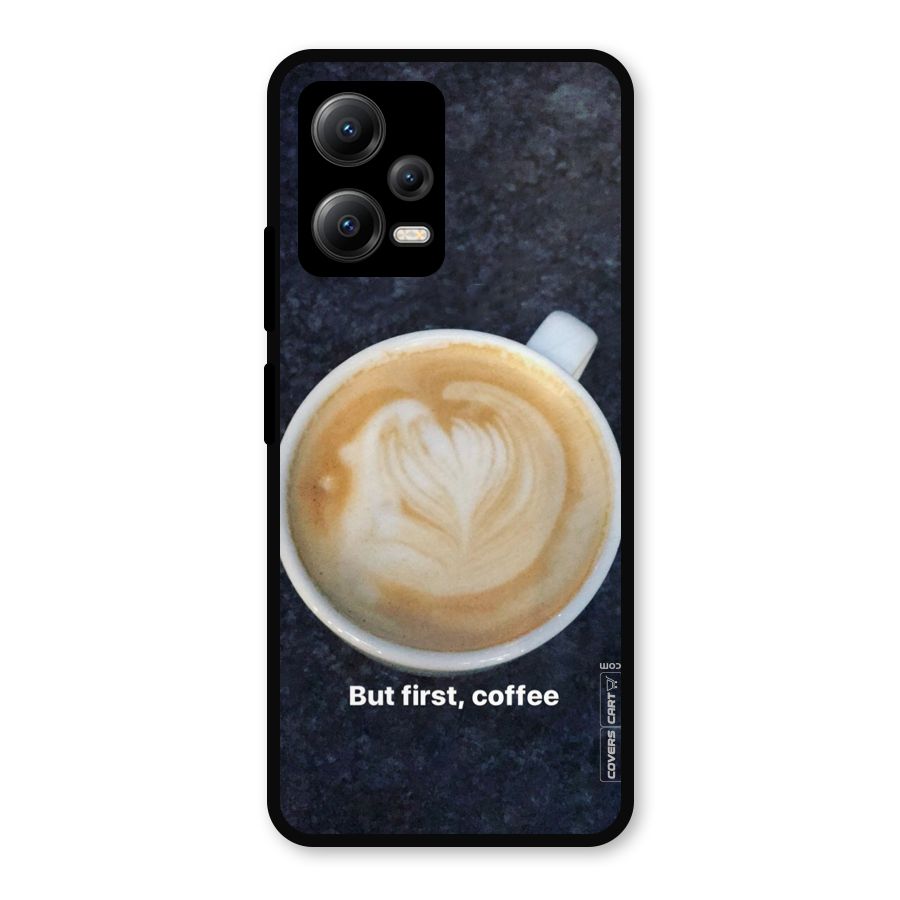 Cappuccino Coffee Metal Back Case for Redmi Note 12 5G