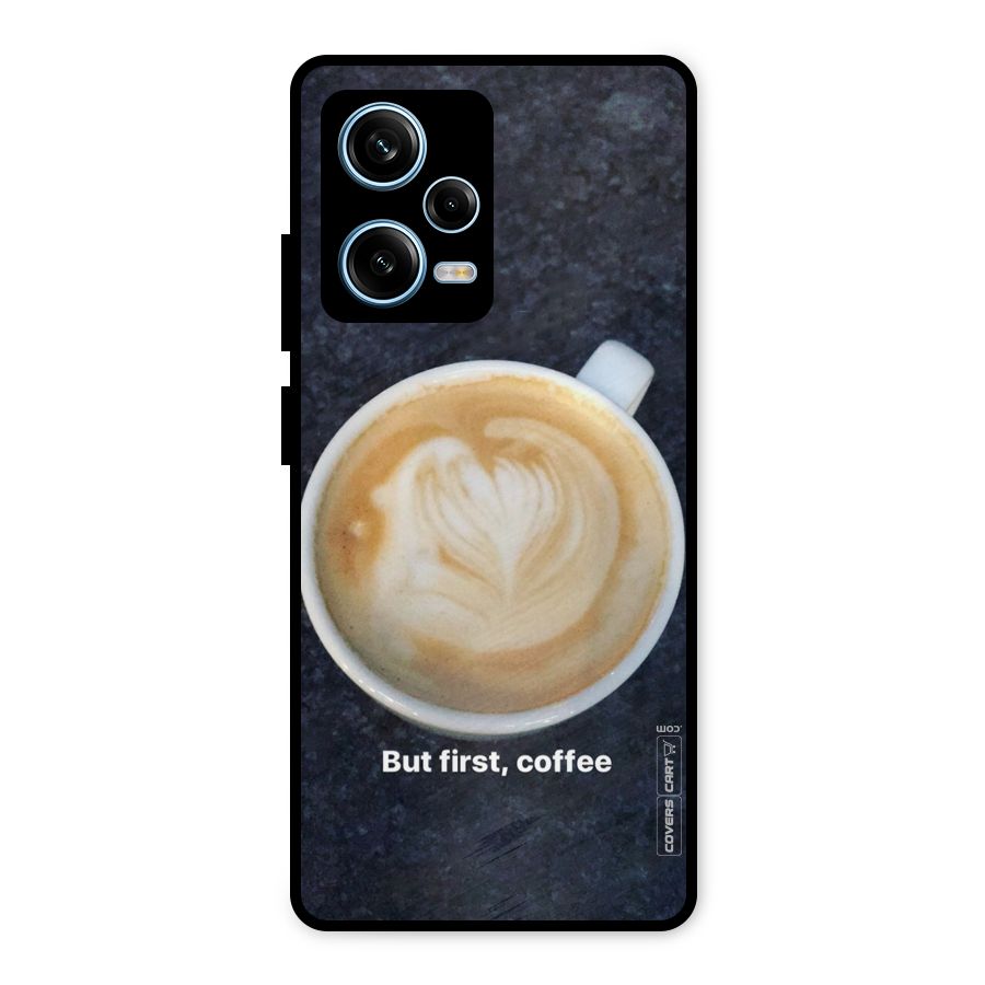 Cappuccino Coffee Metal Back Case for Redmi Note 12 Pro
