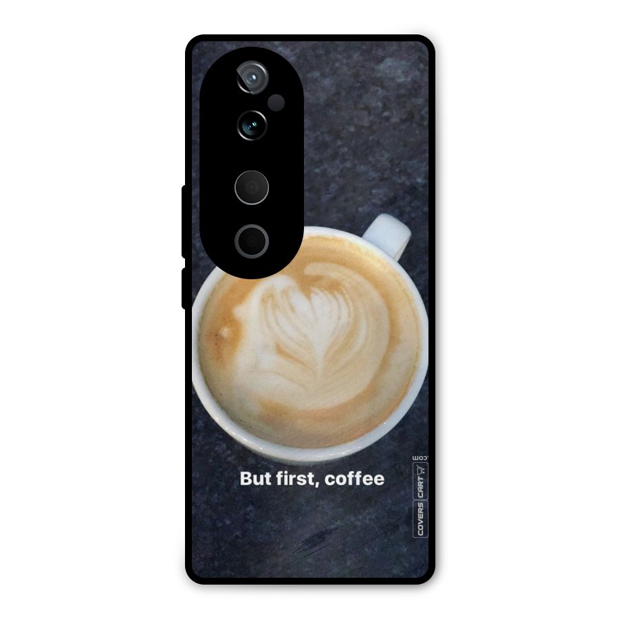 Cappuccino Coffee Metal Back Case for Vivo T3 Ultra