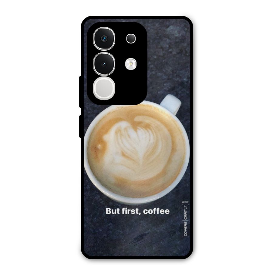 Cappuccino Coffee Metal Back Case for Vivo T4x