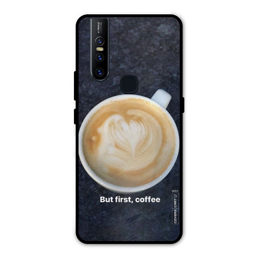Cappuccino Coffee Metal Back Case for Vivo V15
