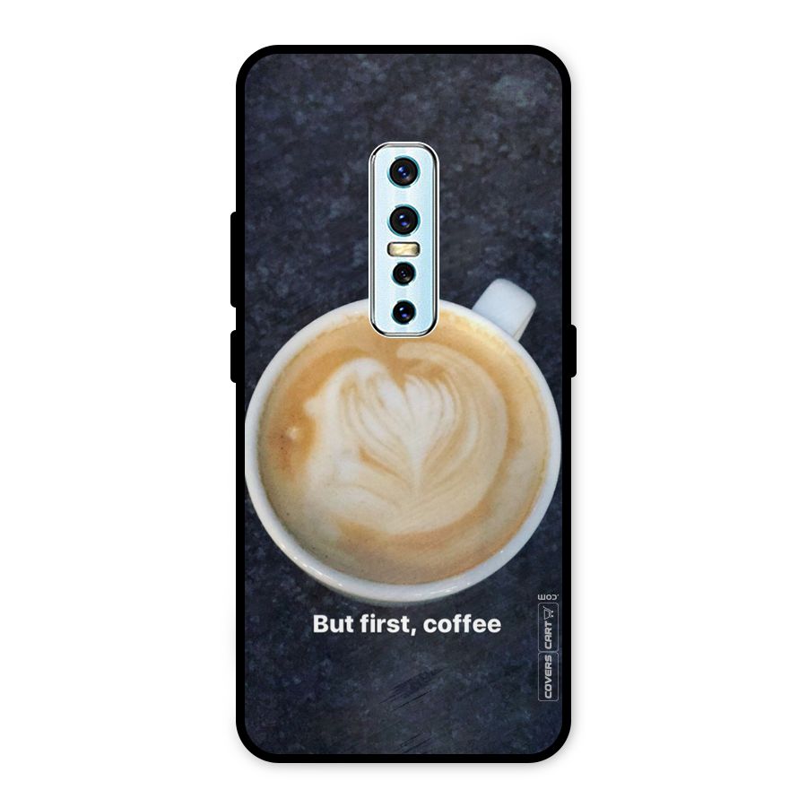 Cappuccino Coffee Metal Back Case for Vivo V17 Pro