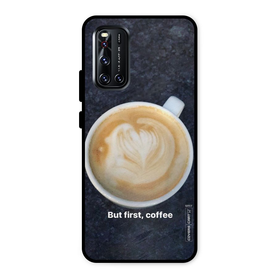Cappuccino Coffee Metal Back Case for Vivo V19