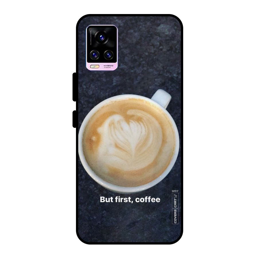 Cappuccino Coffee Metal Back Case for Vivo V20 Pro