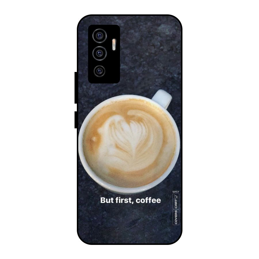 Cappuccino Coffee Metal Back Case for Vivo V23e