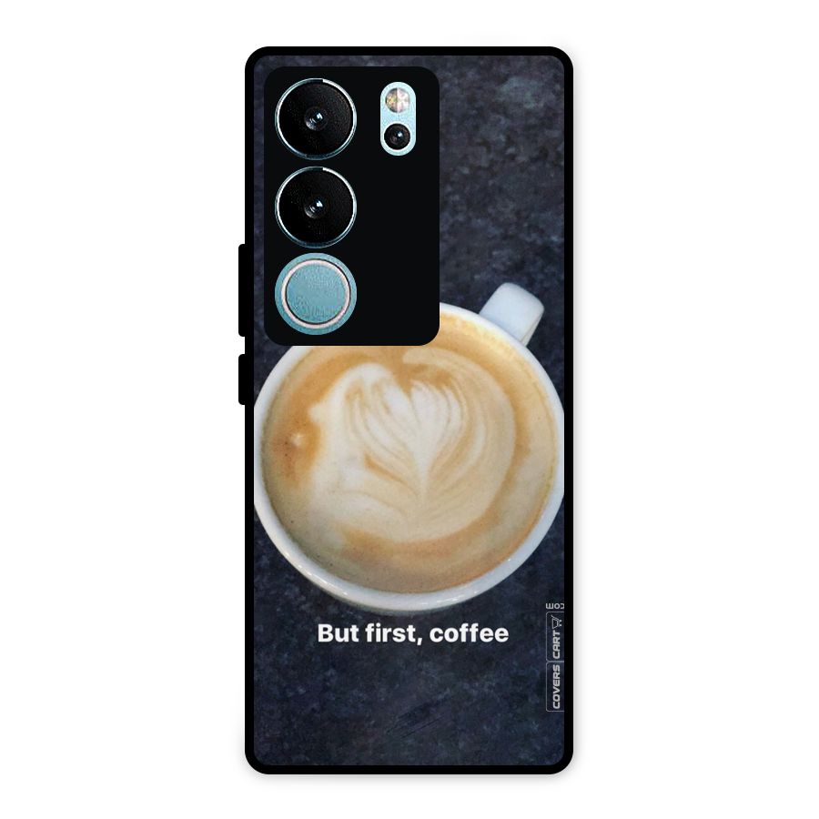 Cappuccino Coffee Metal Back Case for Vivo V29
