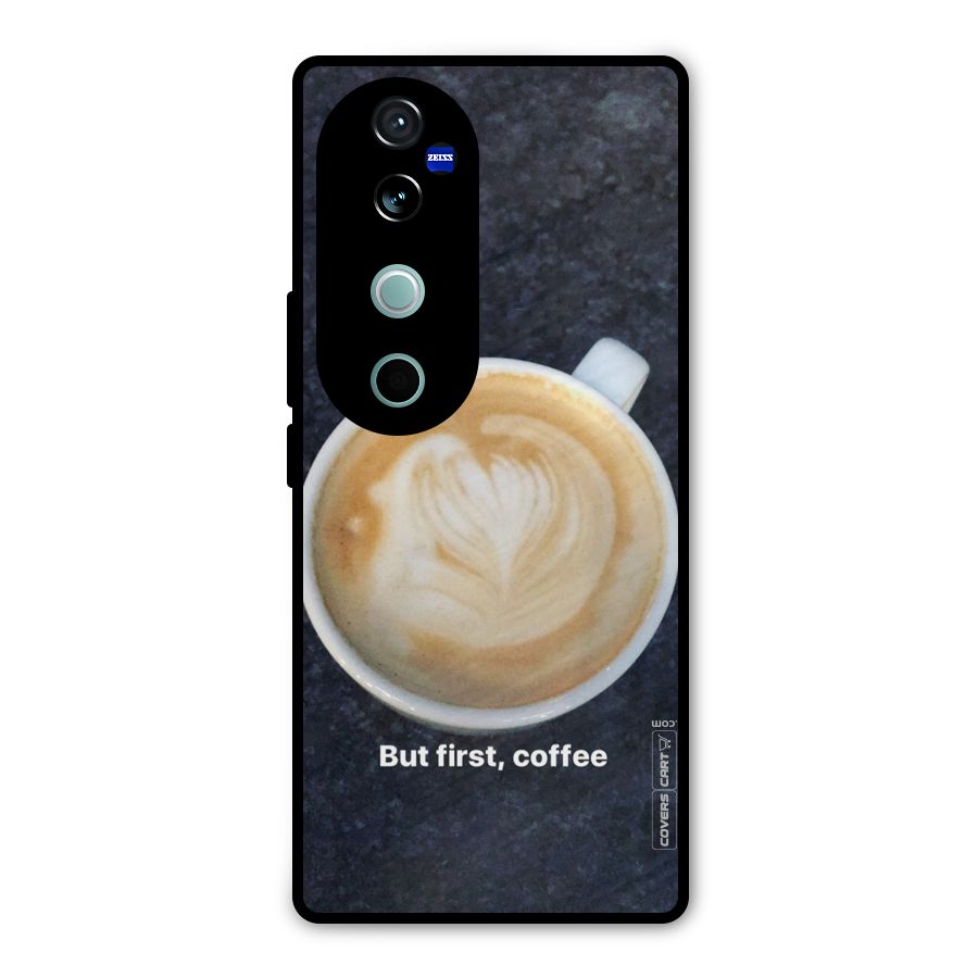 Cappuccino Coffee Metal Back Case for Vivo V40