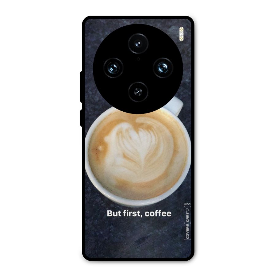 Cappuccino Coffee Metal Back Case for Vivo X100 Pro