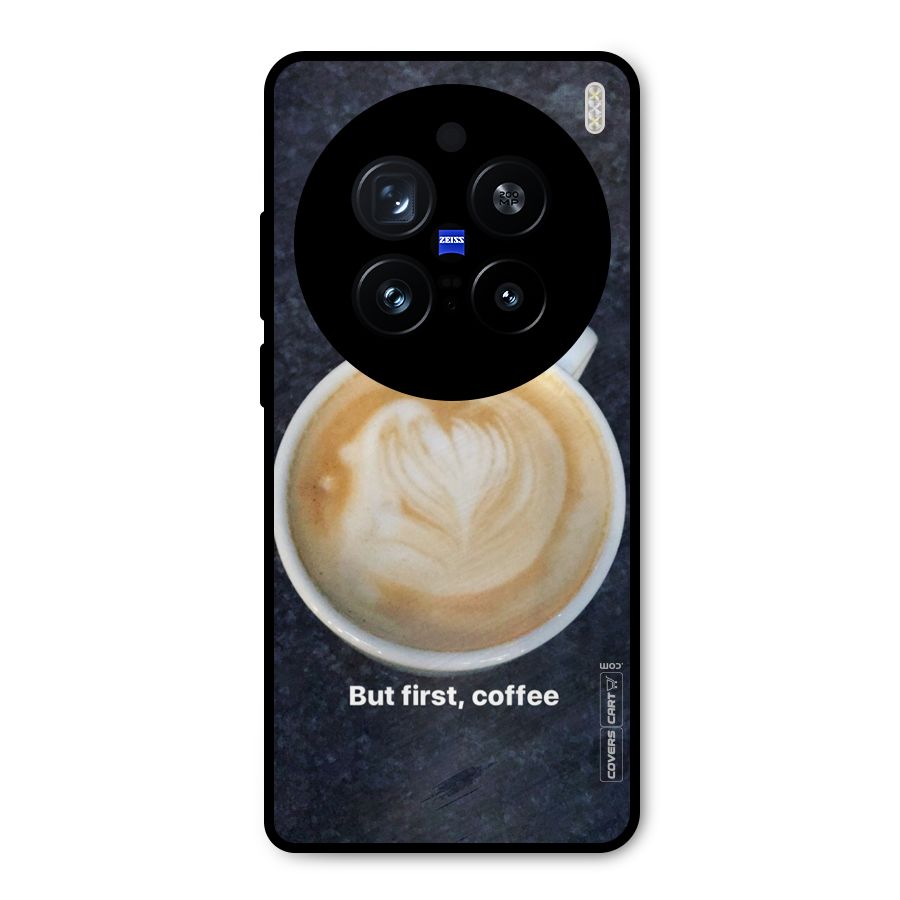 Cappuccino Coffee Metal Back Case for Vivo X200 Pro